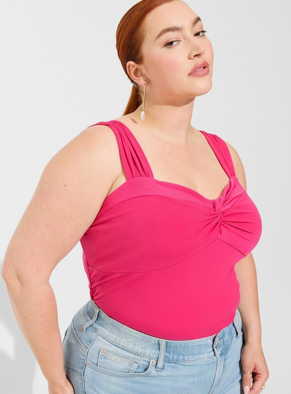 Torrid Studio Knit Sweetheart Twist Top, NWT, 4X